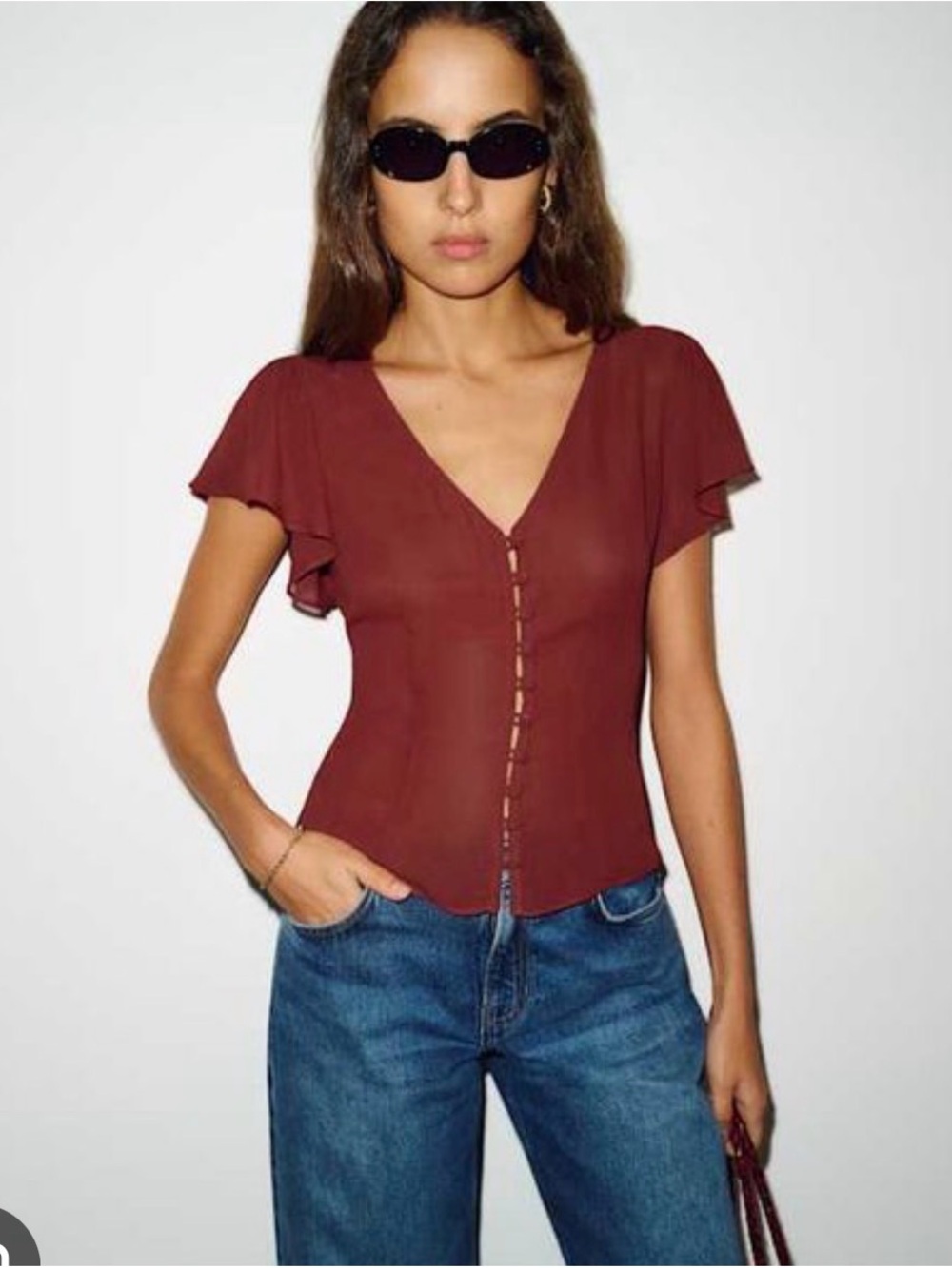 NWT Reformation Ramona Top — Romance- Dusty Pink - Size 2